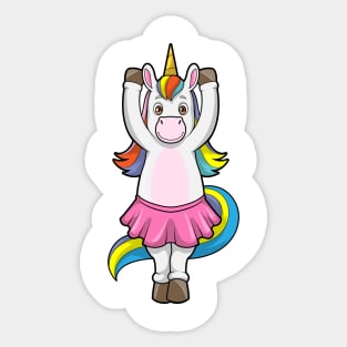 Unicorn at Ballet Dance with Skirt Sticker